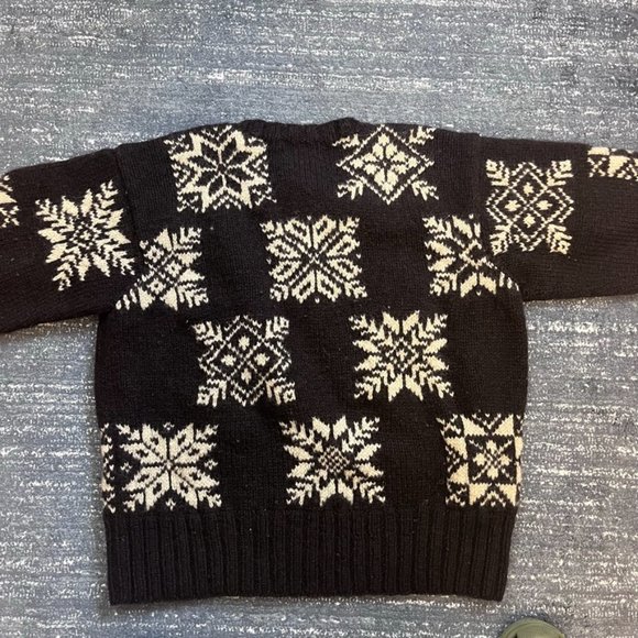 Ll Bean Sweater Women’s Chunky Knit Wool Blend Crewneck Brown Design Ribbed - Picture 6 of 6